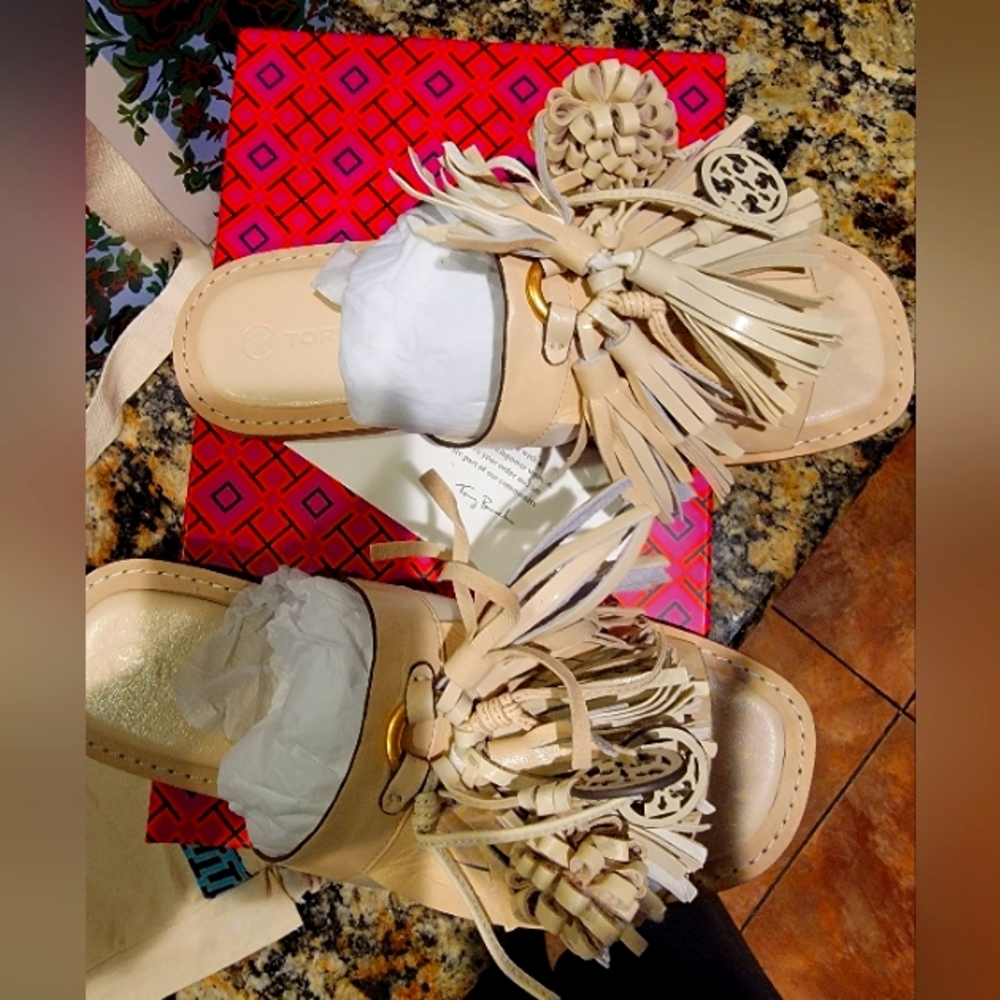 Tory Burch Miller Tassel Slides